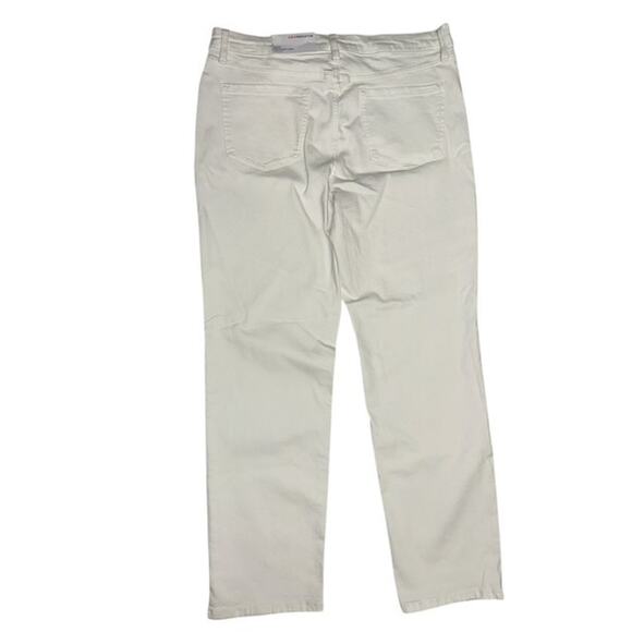 Liz Claiborne LANA Straight Leg sz 16 Jeans White Contoured Waistband High Rise - Picture 3 of 6